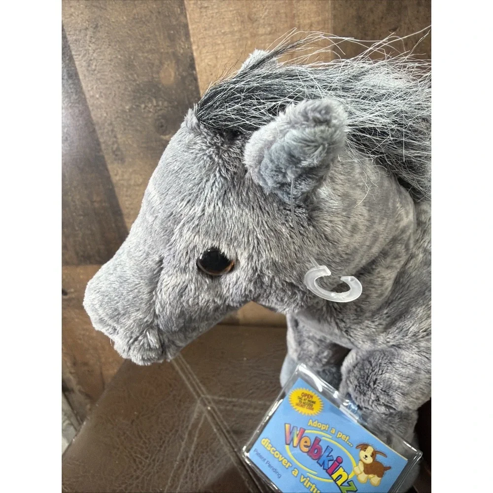 Ganz Webkinz Grey Arabian Horse Plush HM098 Stuffed Animal NEW WITH SEALED CODE